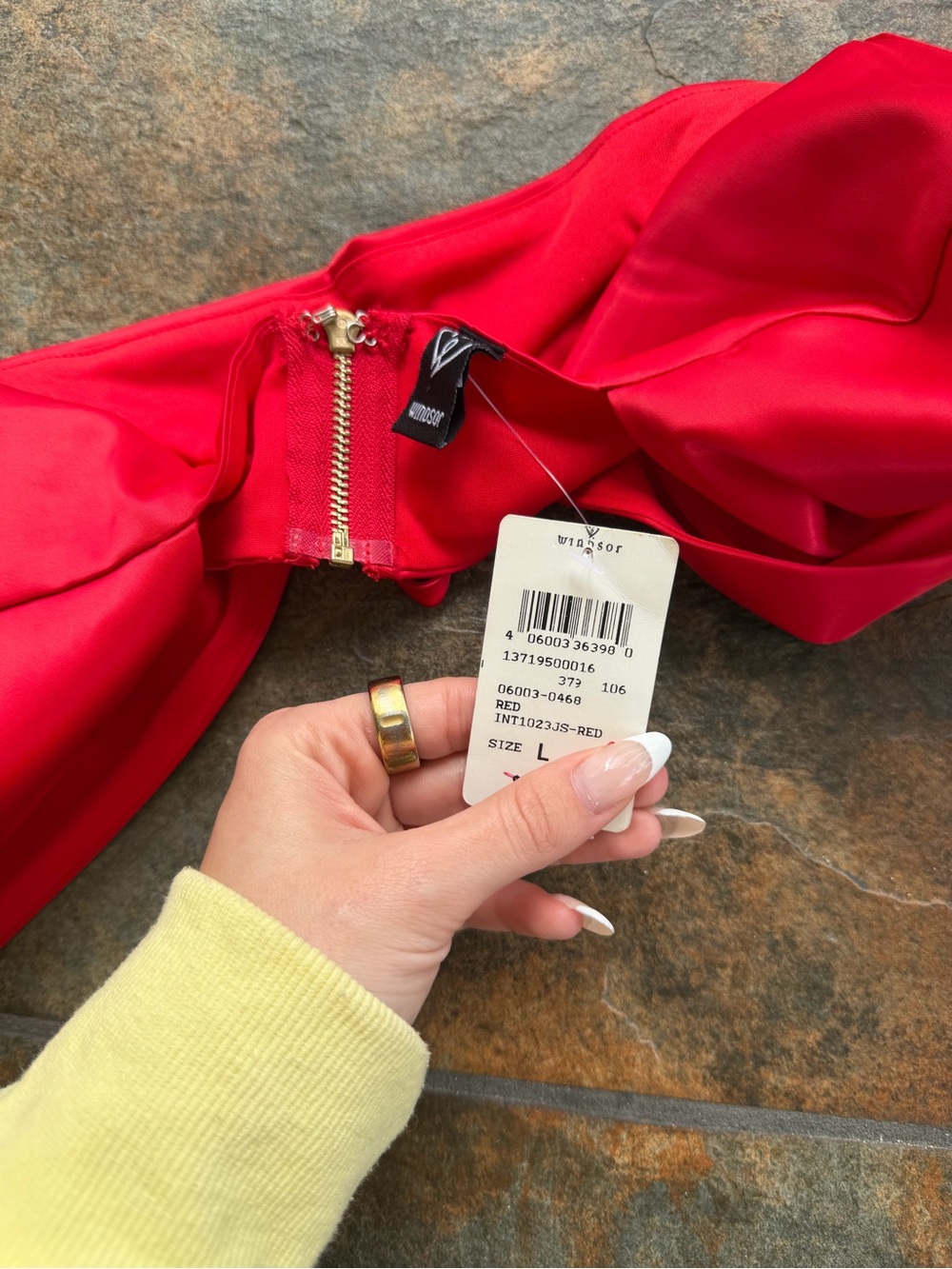Windsor Bright Red Satin Bustier Bralette - Picture 4 of 4
